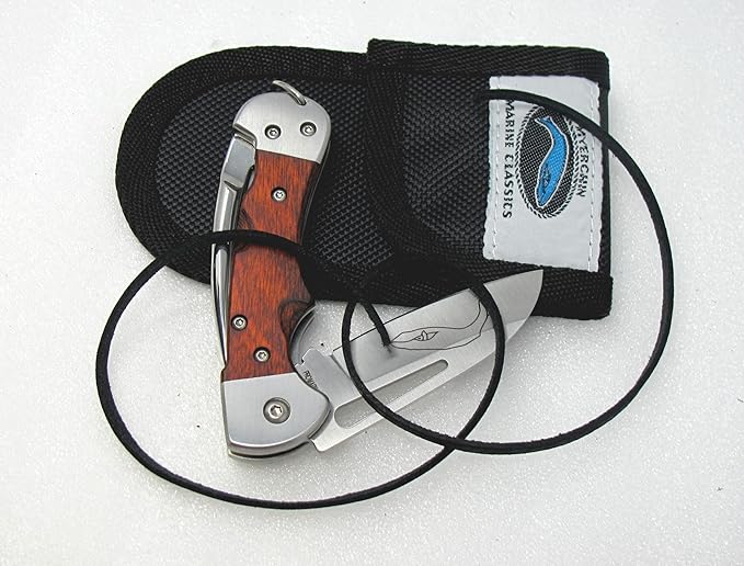 Myerchin Knives Tested at Sea WF377 Professional Crew Rigging Knife Standard Blade and Marlin Spike