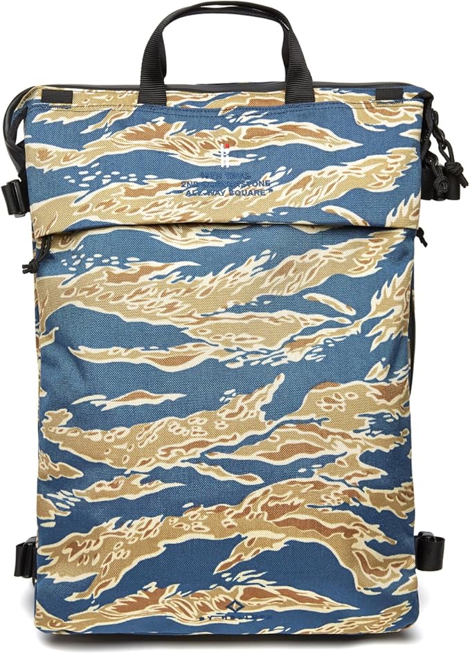 Helinox TERG All Way Square Backpack Outdoor High-Performance Bag 20L 1.9lbs Rugged Materials Waterproof Zippers (Tiger Stripe Camo)