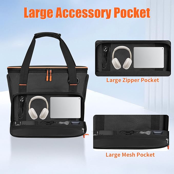 Power Station Carry Bag Compatible with ECOFLOW DELTA 3 Classic/DELTA 3 Plus/Dleta 3 Portable Carrying Bag with pocket &amp Portable Opening with Carry Handle &amp Adjustable Shoulder Strap