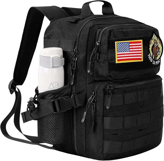 9L Tactical Mini EDC Backpack + Taco Embroidered Patch Bundle | Modular Outdoor Gear Set