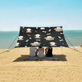 ALAZA Puppy Dog Prints Beach Tent Sun Shelter UPF50+ Protection Beach Shade Canopy w/ 4 Sandbags for Outdoor Camping Fishing Backyard Fun Picnic 10x9 ft