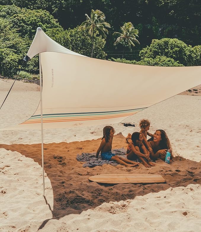 Neso Grande Portable Beach Tent Sun Shelter - Lightweight Beach Shade Canopy - Easy Setup for Family Outings - Patented Reinforced Corners - UPF 50+ Sun Protection