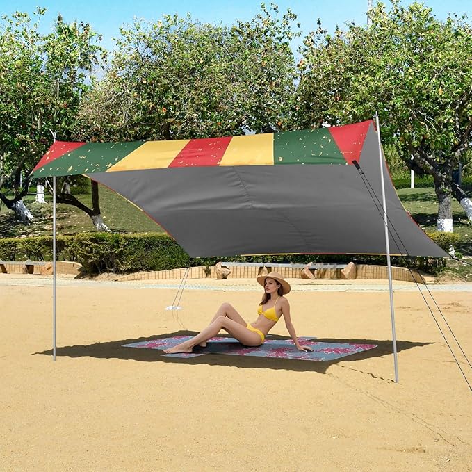 National Vietnam War Veterans Day Army Bird Stable Beach Tent UPF50 Water-Resistant Sun Shelter with Sand Pockets for Camping Trips Fishing Backyard Fun or Picnics