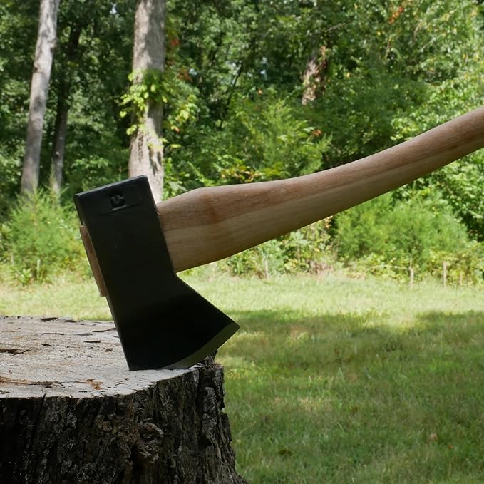COUNCIL TOOL Hudson Bay Camp Axe - 2 lbs Hand Axe with 18 Curved Hickory Handle &amp Hardened Poll - SU20HB18C