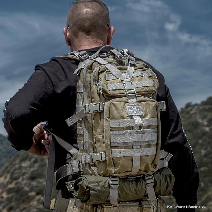 MAXPEDITION Falcon-II Backpack 23L Tactical Backpack Survival Pack Bug Out Bag MOLLE Go Bag for EDC 0513