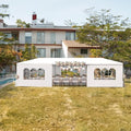 Outdoor Gazebo Canopy Wedding Party Tent Camping Shelter Commercial Instant Shelter Waterproof Tent with Removable Side Walls (10'x30' with 7 Sidewalls)