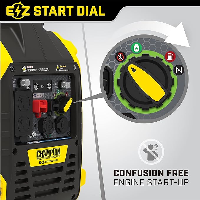 Champion Power Equipment 2500-Watt Dual Fuel Ultralight Portable Inverter Generator with Quiet Technology and CO Shield