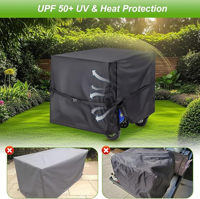 DVBB Outdoor Generator Covers Waterproof Heavy Duty 900D Oxford Portable Generator Cover Universal for 5000-10000 Watt Portable Generators (Black32x24x24 in)