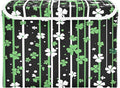 Christmas Storage Baskets with Lids Shamrock Stripes Collapsible Bins Stackable Fabric Linen Baskets Closet Organizer Container 16.5x12.6x11.8