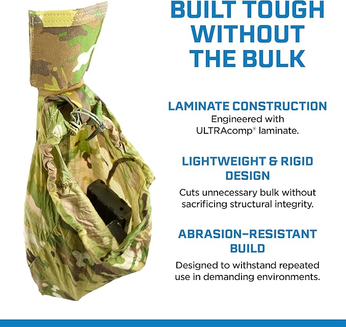 Blue Force Gear MOLLE Dump Pouch - Multipurpose Compact Utility Drop Bag - 3 L x 3 W x 3.5 H