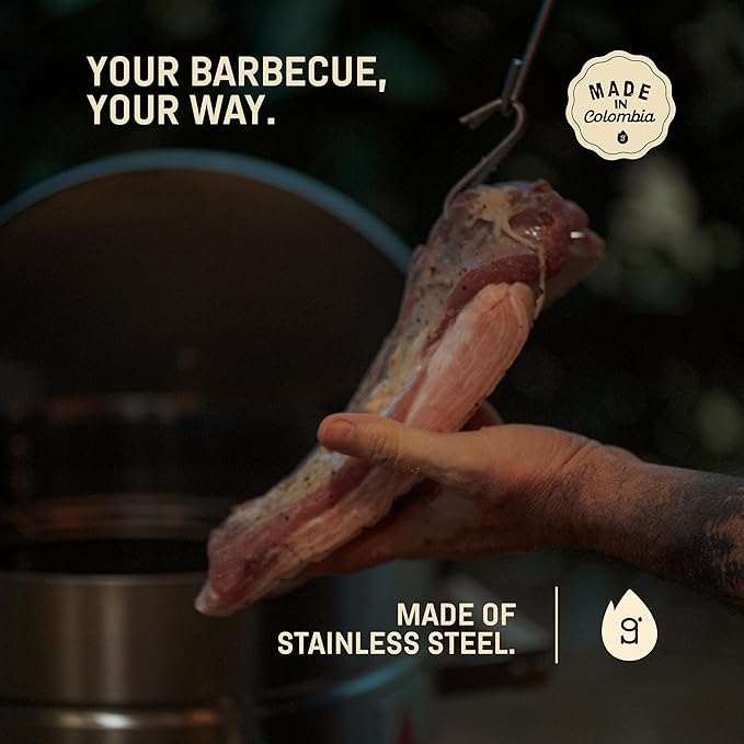 3-in-1 Stainless Steel Smoker Barrel Grill – Portable Charcoal BBQ with Thermometer 40 lbs Outdoor Cooking Smoker for Camping Backyard &amp Home BBQ INGRILL