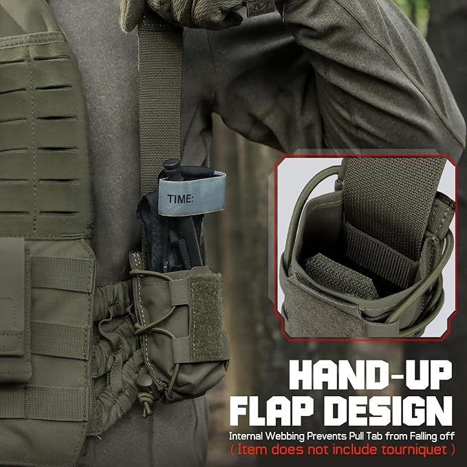 WYNEX 2 Pack Shoulder Strap Pad for Vest Carrier MOLLE Tourniquet Holder Tactical Plate Shoulder Pads Strap Cushion Vest Accessories IFAK TQ Holder Tactical Medical TQ Pouch
