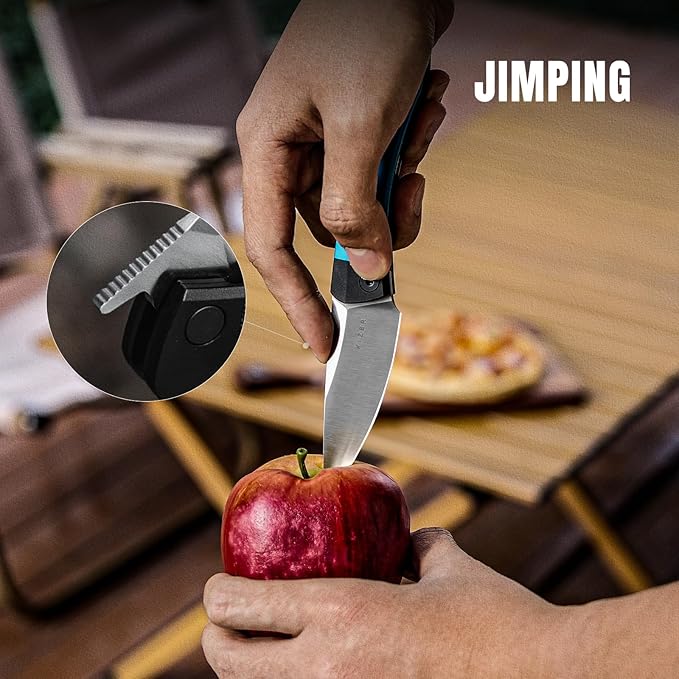 Kizer Mini Momo EDC Pocket Knife 3.2” 154CM Blade Pocket Folding Knife with Aluminum Handle Front Flipper EDC knife with Pocket Clip for Men Women Camping Hunting Survival Knives V3663C1 (154CM Bla