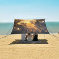 ALAZA Galaxy Dust Golden Jellyfish Beach Tent Sun Shelter Portable Canopy Sunshade for Outdoor Camping Picnics Backyard Fun 10x9 ft