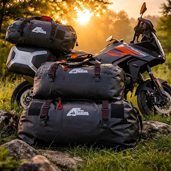 Waterproof Duffel Bag 120L - Marine Grade Dry Bag with Tie Down Straps for Motorcycle Touring Boating Camping | Roll Top Seal