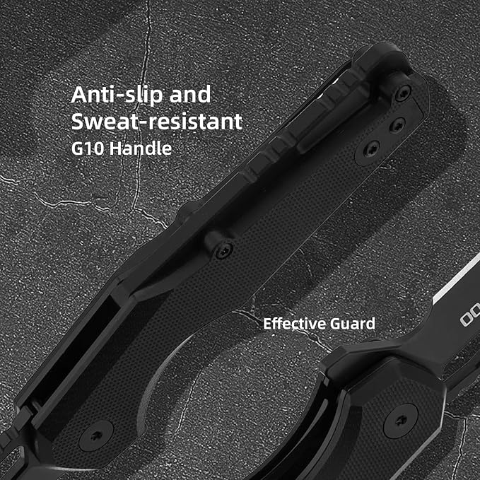 KIDOO Folding Pocket Knife 2.83 5CR15 Stainless Steel Blade G10Handle with Clip - EDC Knife for Hunting Camping Hiking Tactical Survival Present for Men Dad Women (Drop Point)