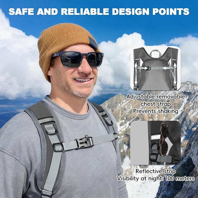 Seektop 20L Foldable Waterproof Hiking Backpack Ultralight Small Lightweight Daypack Packable Backpack for Men Woman