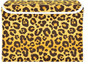 Collapsible Storage Bins with Lids Decorative Fabric Storage Cubes Closet Organizer and Storage Basket Boxes Containers for Clothes Box Chest Folding Rectangle Leopard Print Yellow
