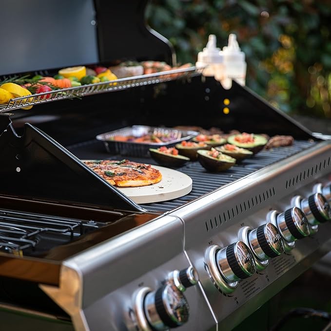 Royal Gourmet GA6402C 6-Burner Propane Gas Grill with Sear Burner and Side Burner 74000 BTUs Cabinet Style Outdoor BBQ Grill for Barbecue Grilling &amp Backyard Cooking Coffee