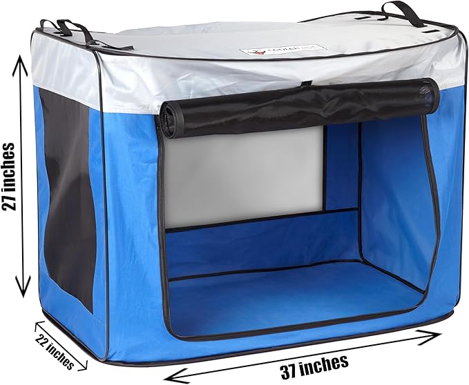 CoolerDog Pop Up Dog Shade Tent – Portable UV Sun Protection Shelter for Large Dogs Outdoor Beach &amp Camping Sun Shade (Large)