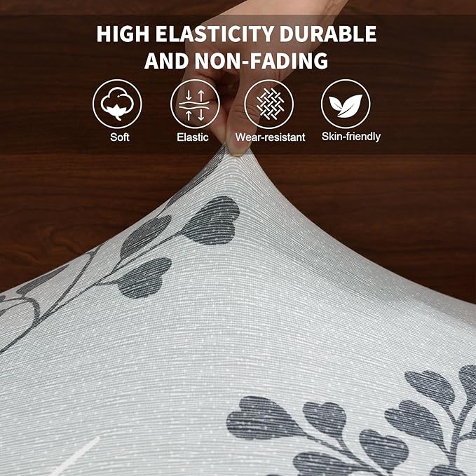 KRFOONN RV Dinette Cushion Covers Stretch Camper Cushions Cover Replacement Couch Cushion Slipcovers Washable Loveseat Slipcovers for Travel Trailer Couch (2 Backrest Cover &amp 2 Bench Cover 01)