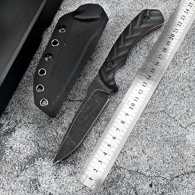 8.38 Fixed Blade Knife with Kydex Sheath D2 Steel Blade G10 Handle Outdoor Knife for Camping Hiking Fishing Survival Gift