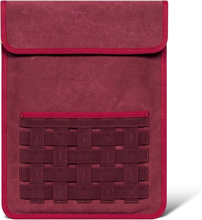 Gexmil Protective Tablet Sleeve for iPad Pro 13 Inch (M4) 2024 iPad Air 13 Inch M3/M2 iPad Pro 12.9 InchGalaxy Tab S9 Plus/S10+/S10 Plus/S9 FE+/S9 FE Plus 12.4 Red