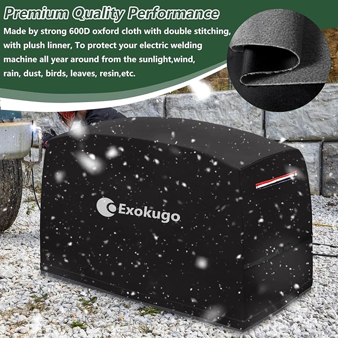 Waterproof Engine Welder Generator Cover for Ranger GXT Series WelderEngine Driven Welder Cover with Plush LinnerAll Weather Protection Black