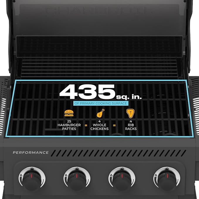 Charbroil Performance Series 4-Burner Gas Grill Cart Gray - 463253825