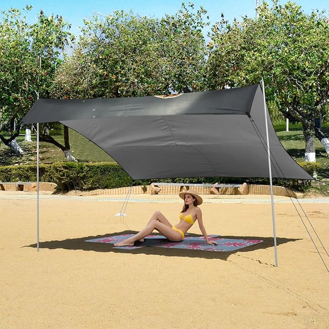 ALAZA A Dog Labrador Boxer in A Red Uniform Beach Tent Sun Shelter Portable Canopy Sunshade for Outdoor Camping Picnics Backyard Fun 10x9 ft