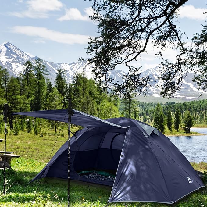 Forceatt Camping Tent 2/3/4 Person Professional Waterproof &amp Windproof Lightweight Backpacking Tent Suitable for OutdoorHikingCamping Mountaineering and Travel