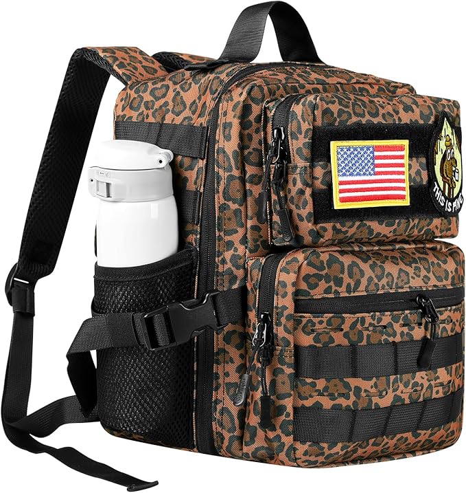 9L Mini Tactical Backpack for Men WomenSmall Military Tactical Backpack for SportGymHikingTravelCamping(Leopard)