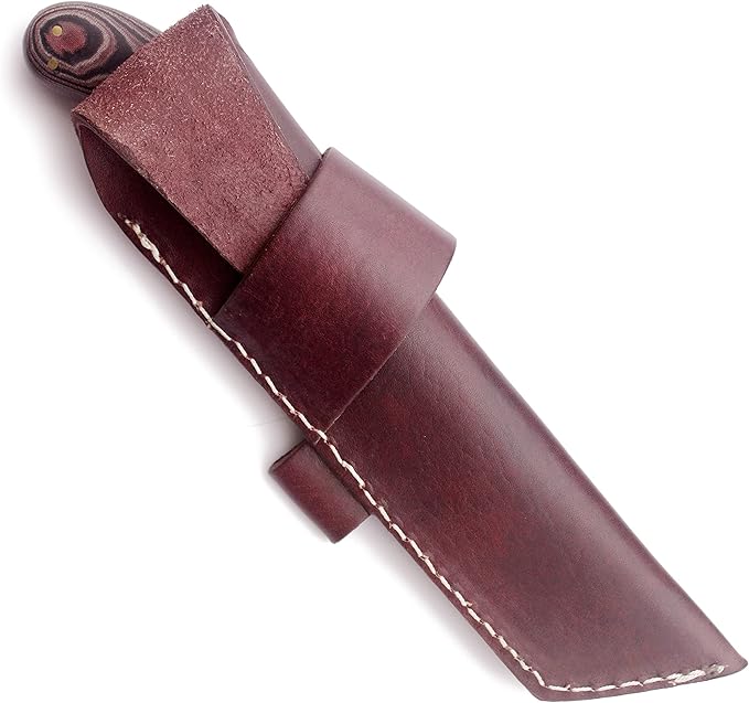 GCS Handmade MicartaHandle D2 Tool Steel Tactical Hunting Knife with leather sheath Full tang blade designed for Hunting &amp EDC GCS 24