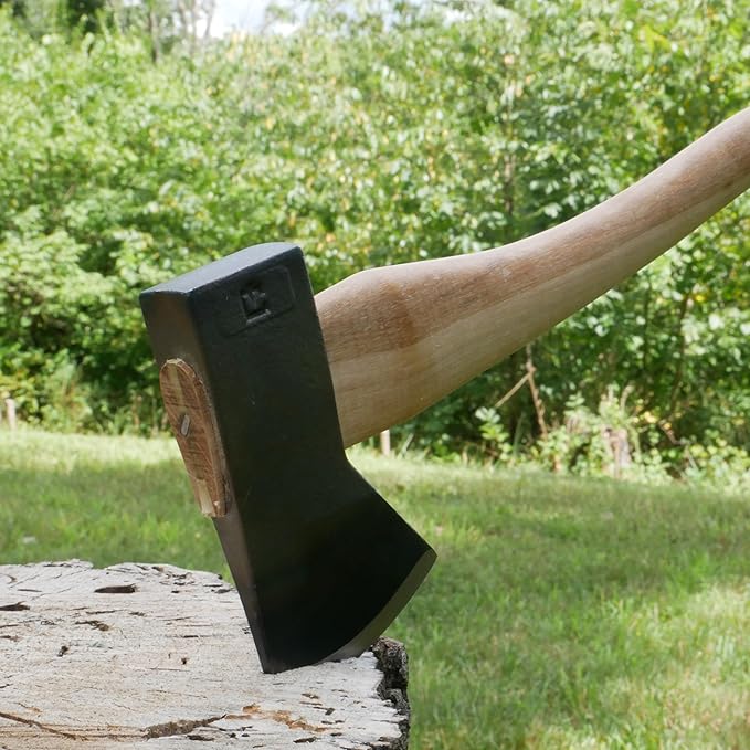COUNCIL TOOL Hudson Bay Camp Axe - 2 lbs Hand Axe with 24 Curved Hickory Handle &amp Hardened Poll - SU20HB24C