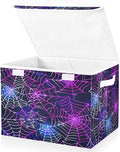 senya Halloween Baskets Collapsible Storage Bins with Lids Halloween Spider Web A Storage Boxes Clothes Baskets for Organizing