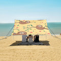 ALAZA Sloth Branch Love Pattern Beach Tent Sun Shelter Portable Canopy Sunshade for Outdoor Camping Picnics Backyard Fun 10x9 ft