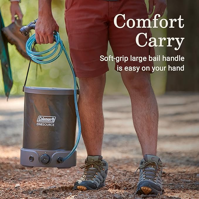Coleman OneSource Rechargeable Outdoor Camping Gear: Camp Shower Cordless Vacuum Fan Speaker &amp Air Pump Options with Included Rechargeable Battery