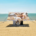 ALAZA Highland Cow Farm Beach Tent Sun Shelter Portable Canopy Sunshade for Outdoor Camping Picnics Backyard Fun 10x9 ft