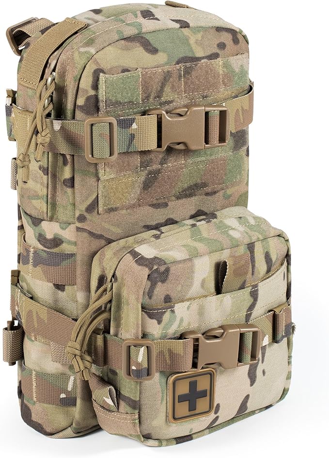 Tactical Small MOLLE Hydration Pack Outdoor Water Bladder Carrier Pack for Vest Backpack(Multicolor)