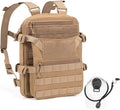 ABP Tactical MOLLE Hydration Backpack Military Assault Vest Back Panel Pack for Men Training Hiking Airsoft with 2.5L Bladder