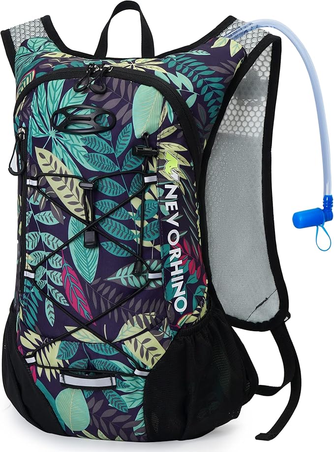 Lightweight Hydration Backpack Running Backpack with 2L Water Bladder Hydro Water Daypack for Cycling Hiking Rave for Men Women