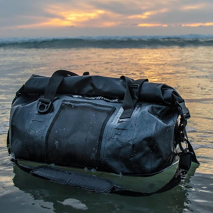 Earth Pak Waterproof Duffel Bag - Heavy Duty Motorcycle Dry Bag with Large Storage Space Perfect for Traveling Camping Kayaking Fishing &amp Canoeing Bag 50L/70L/90L/120L Sizes