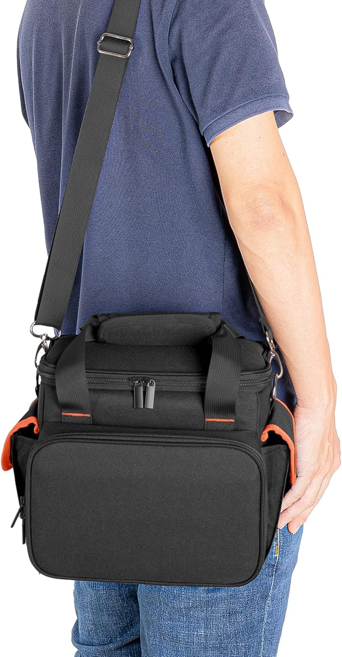 Trunab Carrying Case Compatible with Jackery Portable Power Station Explorer 160/240/300 Storage Bag with Waterproof Bottom and Front Pockets for Charging Cable and Accessories