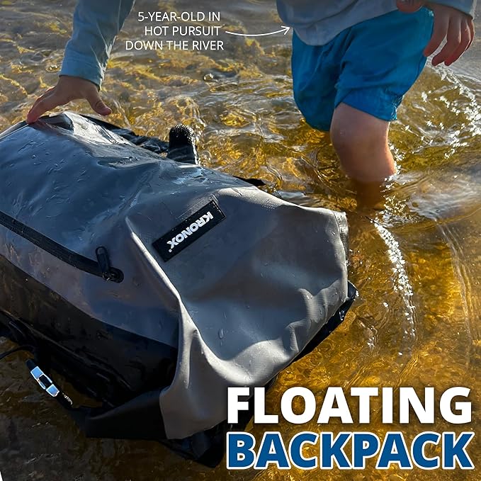 KRONOX 30L Waterproof Backpack for Men – IPX7 Submersible Dry Bag Lightweight &amp Durable for Travel Motorcycle Kayak