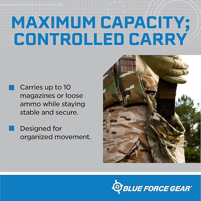 Blue Force Gear MOLLE Dump Pouch - Multipurpose Compact Utility Drop Bag - 3 L x 3 W x 3.5 H