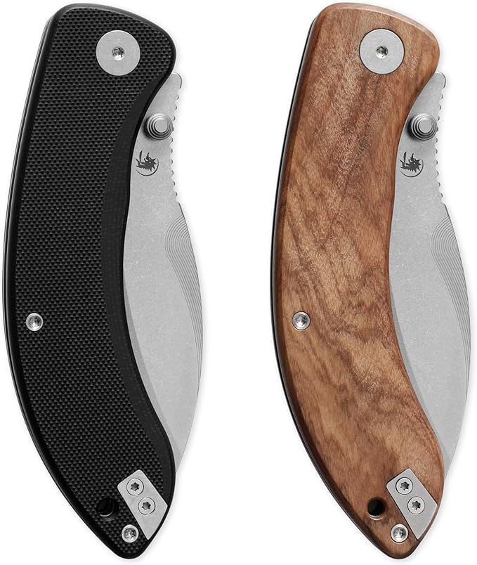 Petrified fish PFB06 Zonda Folding Knife3.74 14C28N Steel Stonewashed Blade G10 Handle Folding Pocket Knife for EDC Camping Outdoor (Black Stonewashed)