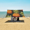 ALAZA Pineapples on Dark Beach Tent Sun Shelter Portable Canopy Sunshade for Outdoor Camping Picnics Backyard Fun 10x9 ft