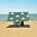 ALAZA Christmas Tree Snow Beach Tent Sun Shelter UPF50+ Protection Beach Shade Canopy w/ 4 Sandbags for Outdoor Camping Fishing Backyard Fun Picnic 10x9 ft