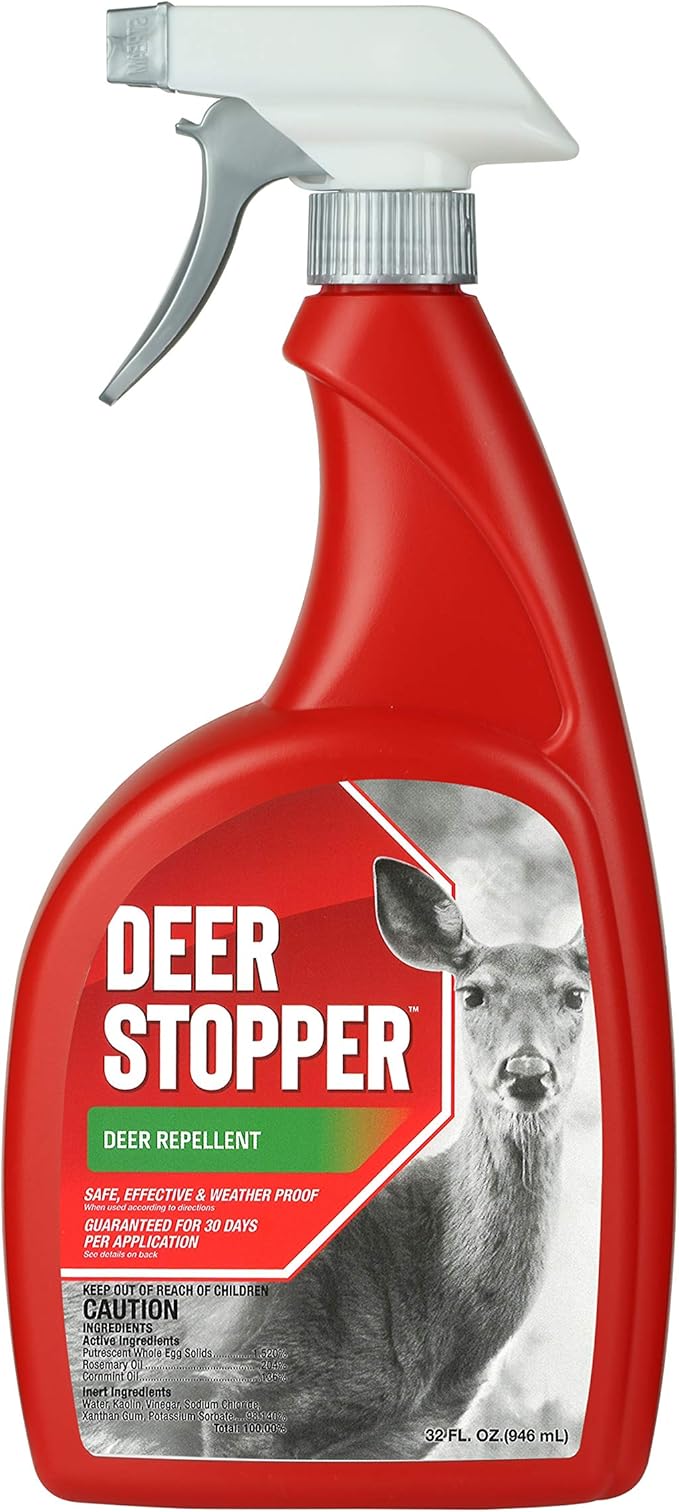 Deer Stopper All Natural Deer Moose &amp Elk Repellent Bundle - 1 Gallon &amp 32 oz Triggers