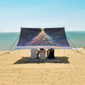 ALAZA Christmas Tree Fantastic Beach Tent Sun Shelter UPF50+ Protection Beach Shade Canopy w/ 4 Sandbags for Outdoor Camping Fishing Backyard Fun Picnic 10x9 ft